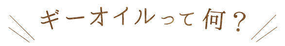 ギーオイルって何？